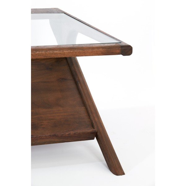 Stolik ze szklanym blatem w naturalnym kolorze 70x112 cm Yuki – Light & Living-image-4