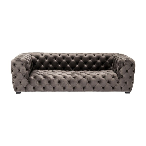 Ciemnoszara sofa z imitacji skóry 238 cm Metropol – Kare Design