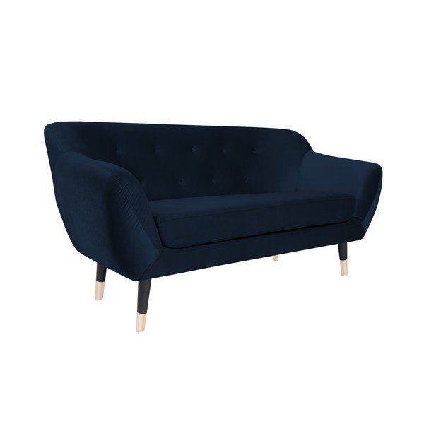 Granatowa sofa z czarnymi nogami Mazzini Sofas Amelie, 158 cm-image-2