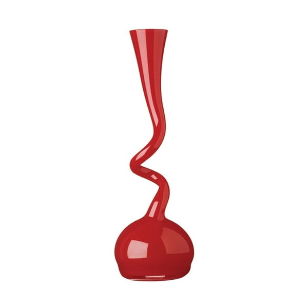 Szklany wazon Swing 30 cm, czerwony
