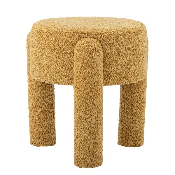 Tapicerowany stołek w kolorze ochry Bruno – Bloomingville