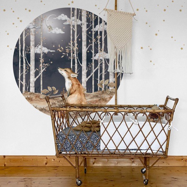 Dziecięca naklejka ścienna Dekornik Fox in a Circle, ø 150 cm-image-1