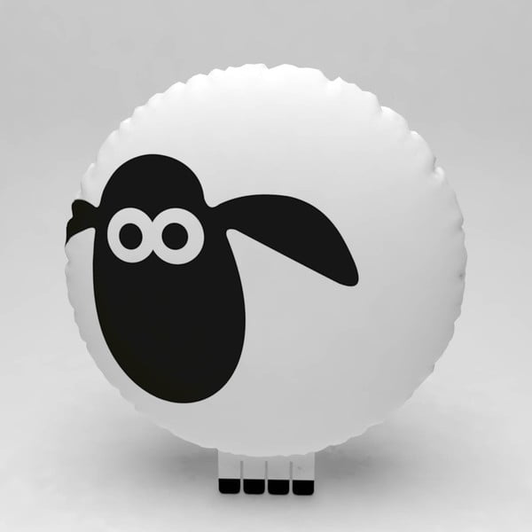 Czarno-biała poduszka Anim Sheep