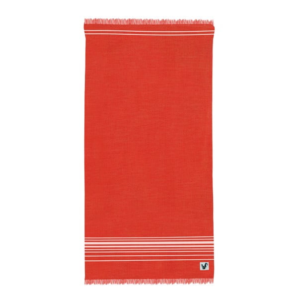 Czerwony ręcznik plażowy Origama Flat Seat, 100x200 cm