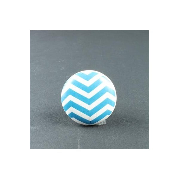Gałka porcelanowa Blue Zigzag
