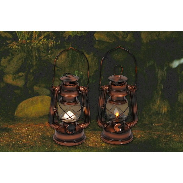 Lampion LED w kolorze brązu (wysokość 19 cm) – Hilight-image-1