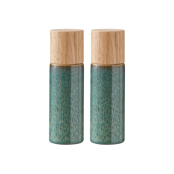 Zielony zestaw ceramicznych młynków do pieprzu i soli 2 szt. Gastro Green – Bitz
