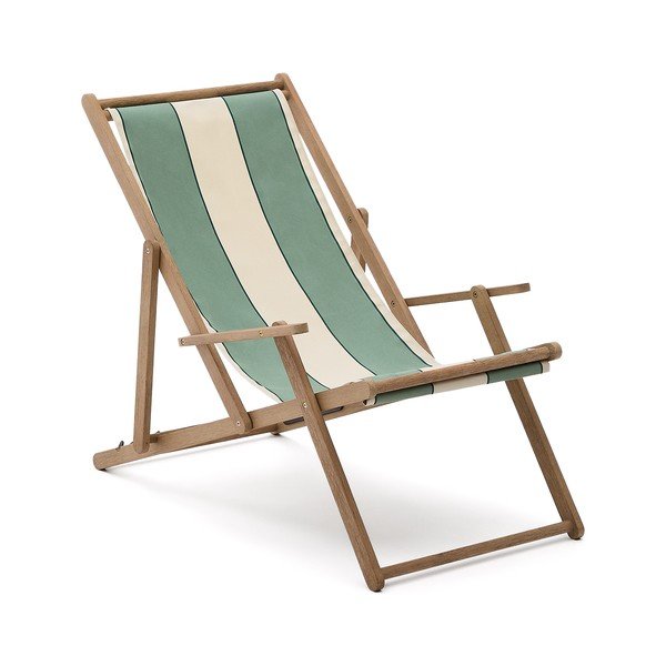 Zielony drewniany leżak ogrodowy Vilara – Kave Home