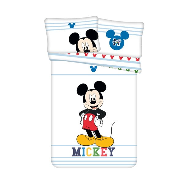 Bawełniana pościel dziecięca do łóżeczka 100x135 cm Mickey – Jerry Fabrics