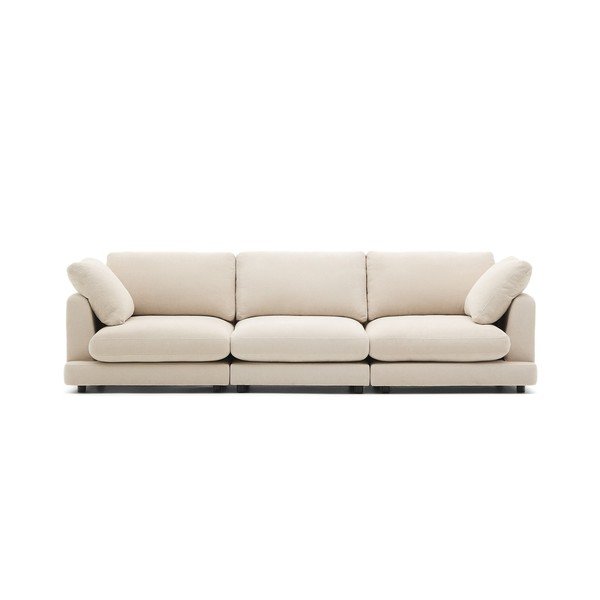 Beżowa sofa z tkaniny szenilowej 300 cm Gala – Kave Home