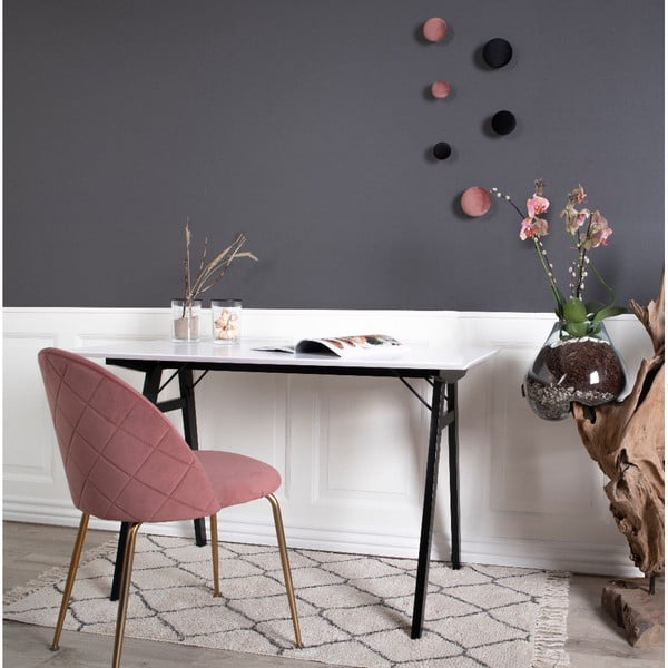 Zestaw 2 różowych krzeseł do jadalni House Nordic Geneve-image-3