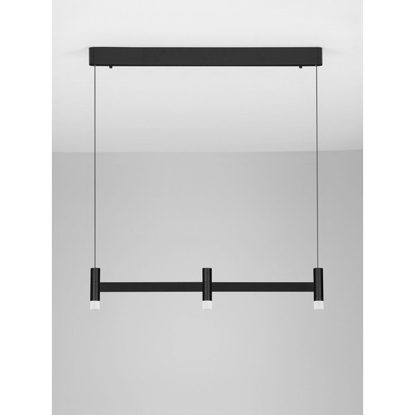 Aluminiowa lampa wisząca LED ze ściemniaczem w kolorze matowej czerni z kloszem ze szkła akrylowego Poetic – Nova Luce-image-4