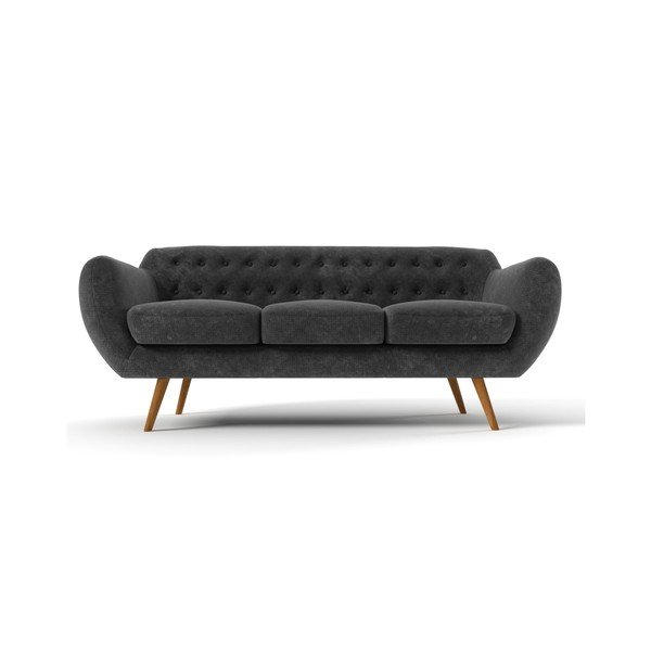 Trzyosobowa sofa Indigo, popielata