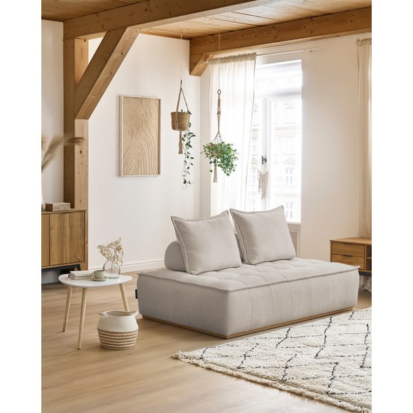 Beżowa sofa z tkaniny szenilowej 175 cm Elisa – Bobochic Paris-image-1
