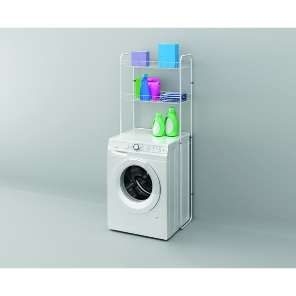 Biała dwupoziomowa półka nad pralką Sky Wash - Metaltex-image-3