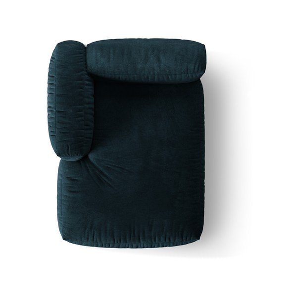 Ciemnoniebieski aksamitny moduł sofy (lewostronny) Martina – Micadoni -image-3