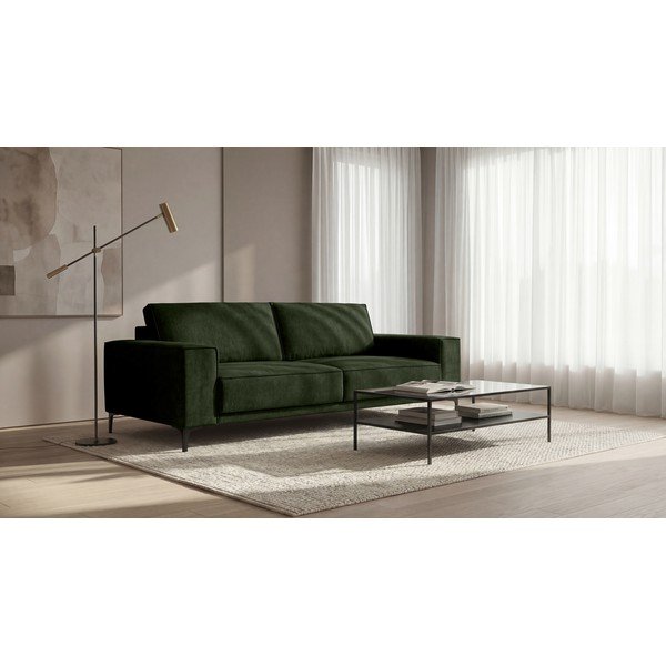 Zielona sofa z tkaniny szenilowej 224 cm Copenhagen – Scandic-image-1
