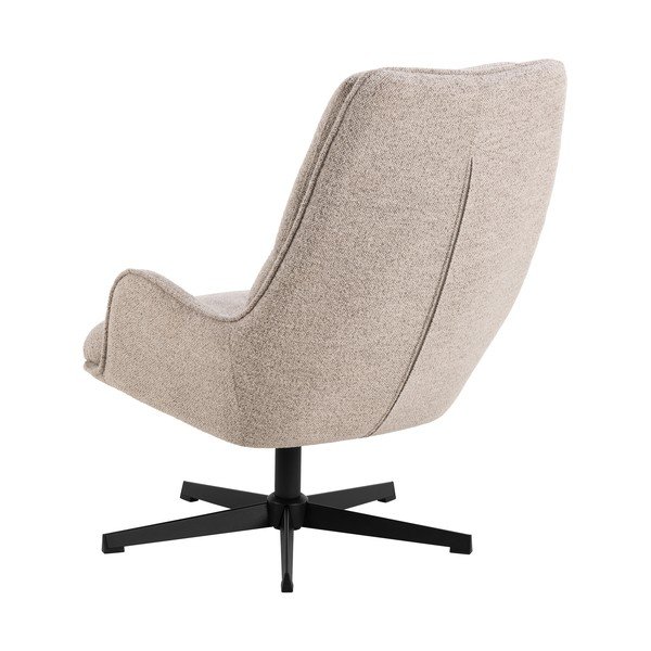 Beżowy obrotowy fotel z materiału bouclé Bosley – Actona-image-3