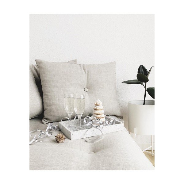 Podnóżek z ciemnoszarym obiciem Karup Design Senza Natural/Slate Grey-image-4