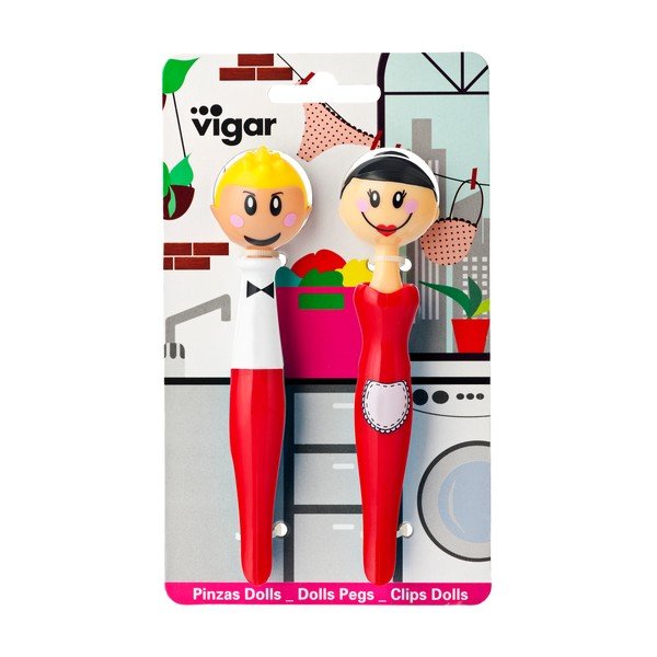 Zestaw 2 klamerek Vigar Red Duo-image-2