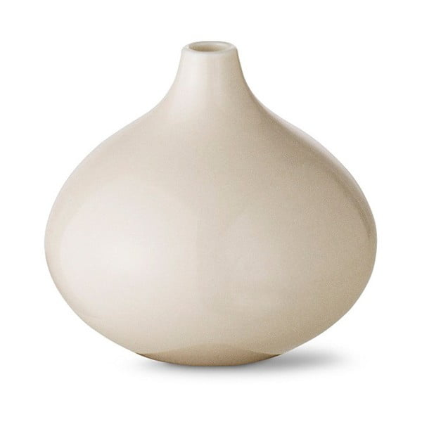Kremowy wazon ręcznie robiony Anne Black Drop, wys. 7 cm