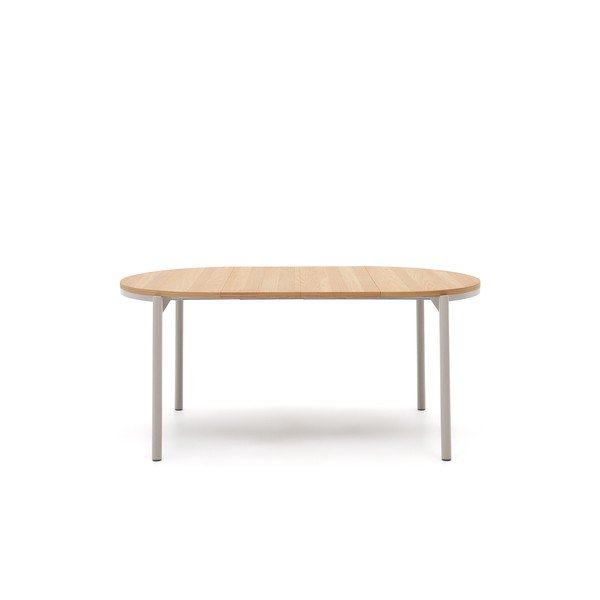 Okrągły rozkładany stół z blatem w dekorze dębu ø 90 cm Montuiri – Kave Home-image-3