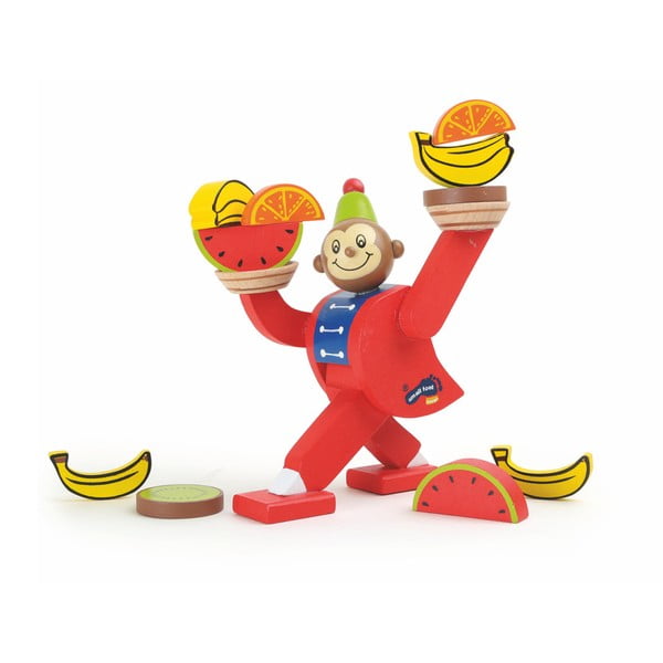 Małpa drewniana z owocami Legler Circus Monkey