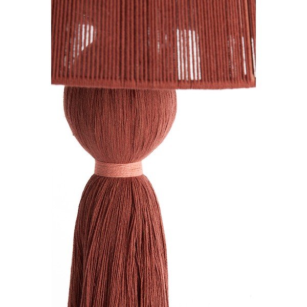 Ceglasta lampa stołowa z tekstylnym kloszem (wysokość 58 cm) Espino – Light & Living-image-3