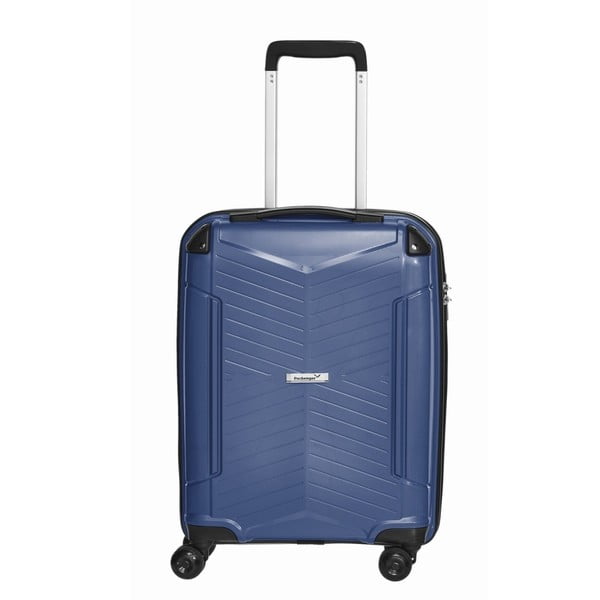 Niebieska walizka podróżna Packenger, 33 l