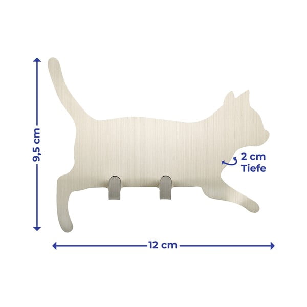 Samoprzylepne haczyki ze stali nierdzewnej zestaw 2 szt. Cat – Maximex-image-2