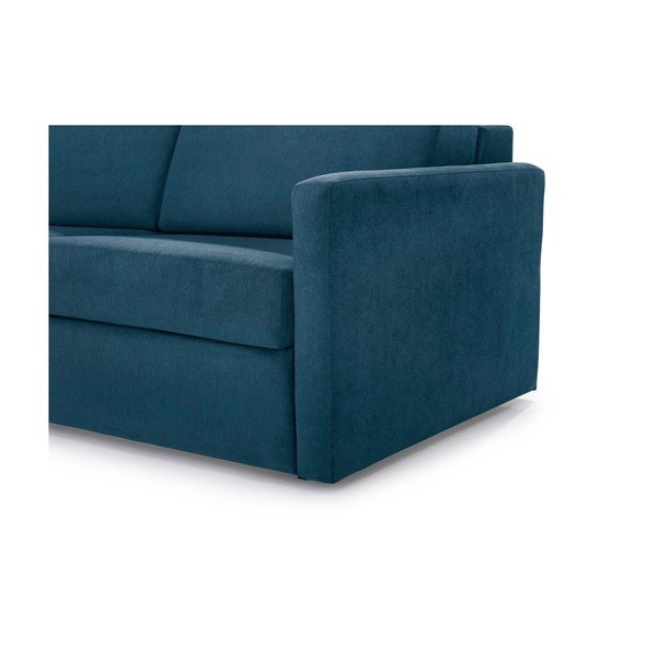 Niebieska sofa rozkładana z materacem Scandic Soul-image-1