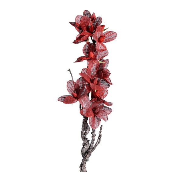 Sztuczna gałązka z czerwonymi kwiatkami Ixia Folami, wys. 122 cm