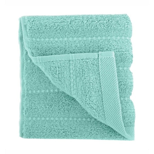 Zielony ręcznik z czesanej bawełny Pierre, 30x50 cm