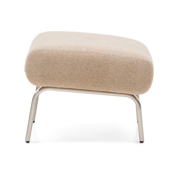 Jasnobrązowy podnóżek z tkaniny szenilowej Amsen – Kave Home-image-2