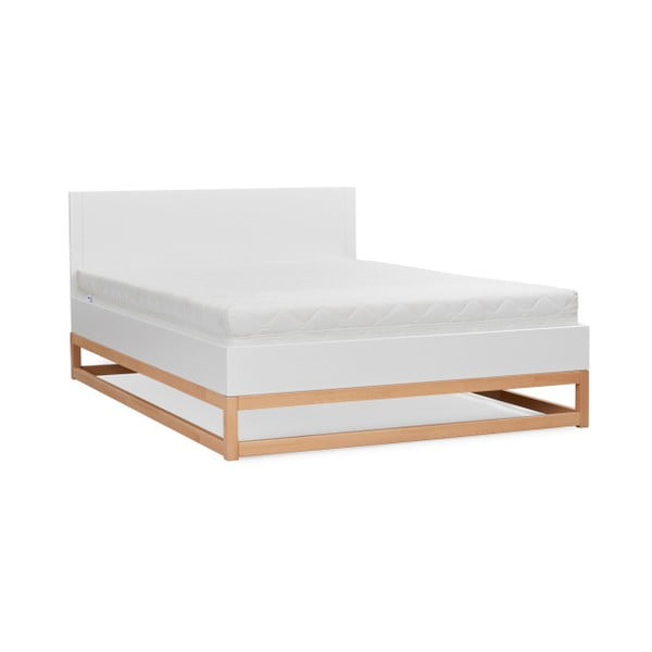 Łóżko 2-osobowe z litego drewna sosnowego SKANDICA Karin, 140x200 cm-image-4