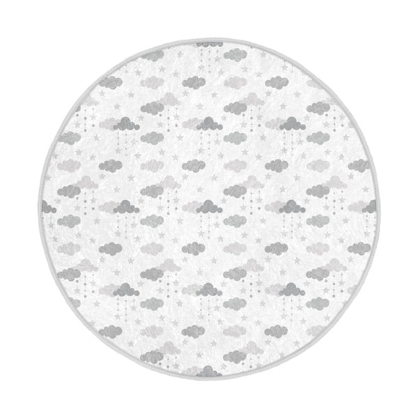 Biało-jasnoszary dywan dziecięcy ø 120 cm Comfort – Mila Home