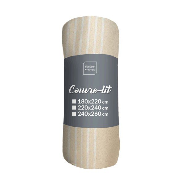 Beżowa narzuta 240x260 cm Adele – douceur d'intérieur