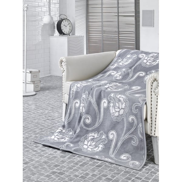 Koc  Floral Grey, 150x200 cm
