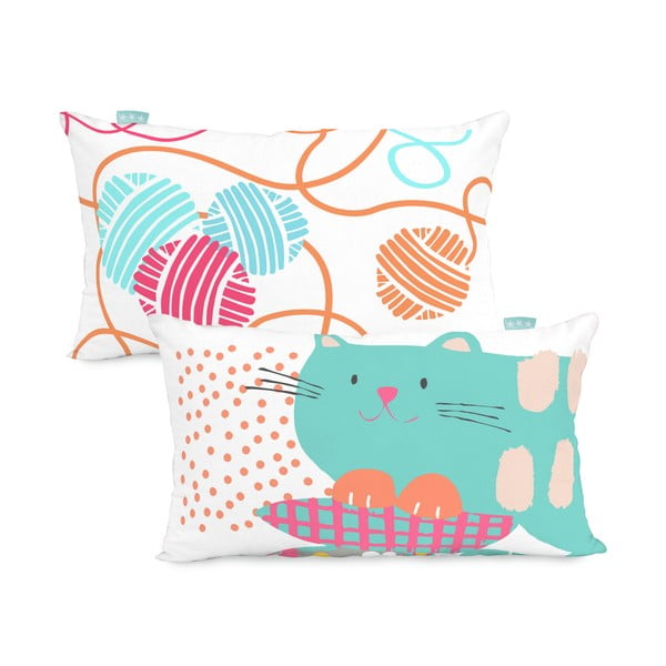Dwustronna poszewka na poduszkę Moshi Moshi Cat & Mouse, 50x30 cm-image-2