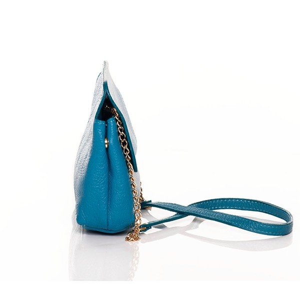 Skórzana torebka Envelope Turquoise-image-1