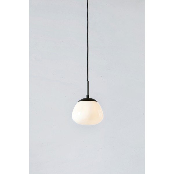 Czarno-biała lampa wisząca ze szklanym kloszem ø 18 cm Rise – Markslöjd-image-1