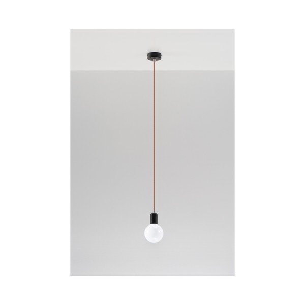 Miedziana lampa wisząca Sollux Bombilla-image-1
