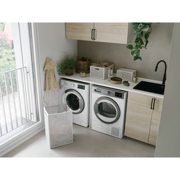 Kremowy kosz na pranie z plastiku z recyklingu 60 l Kaya – Curver-image-2