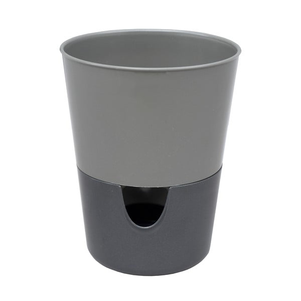 Szara doniczka z systemem nawadniania Plastia Rosmarin-image-2