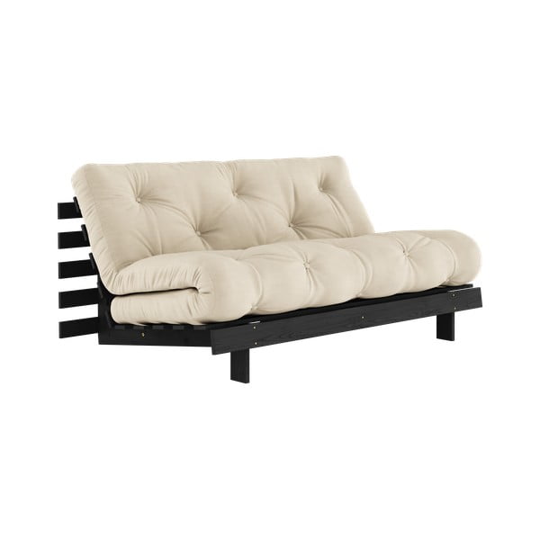 Beżowa rozkładana sofa 160 cm Roots Black Night – Karup Design