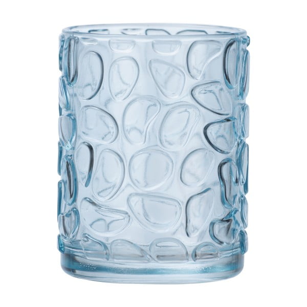 Jasnoniebieski szklany kubek na szczoteczki Wenko Vetro Foglia