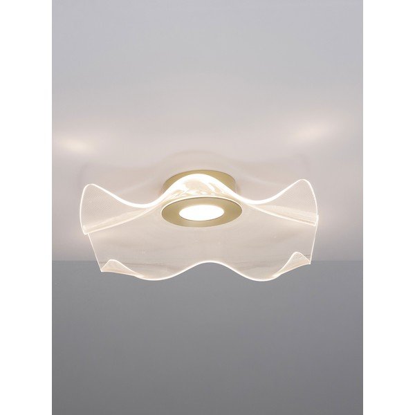 Aluminiowa lampa sufitowa LED w kolorze złota z kloszem ze szkła akrylowego 50x50 cm Siderno – Nova Luce-image-1