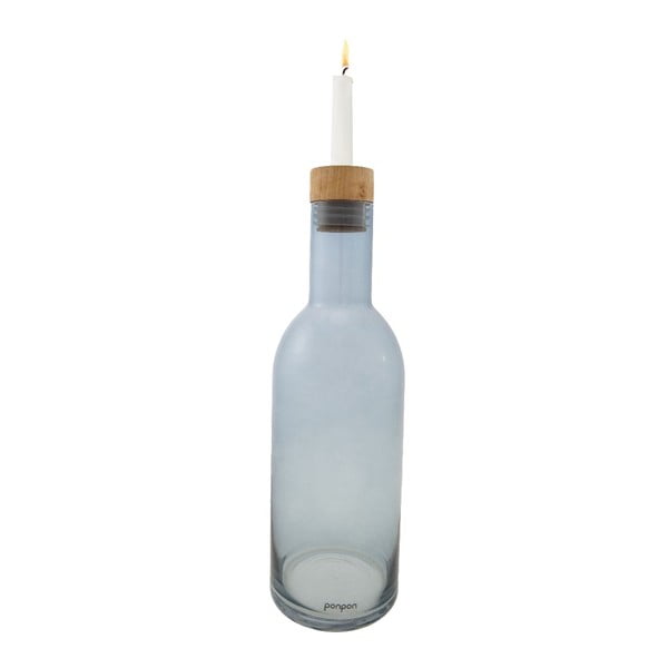 Wazon/świecznik Bottle 36,8 cm, niebieski