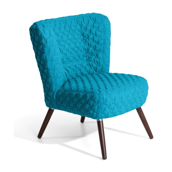Niebieski fotel Max Winzer Neele Structured