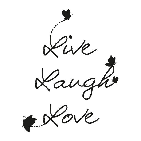 Naklejka Ambiance Live Laugh Love, 55x45 cm-image-1
